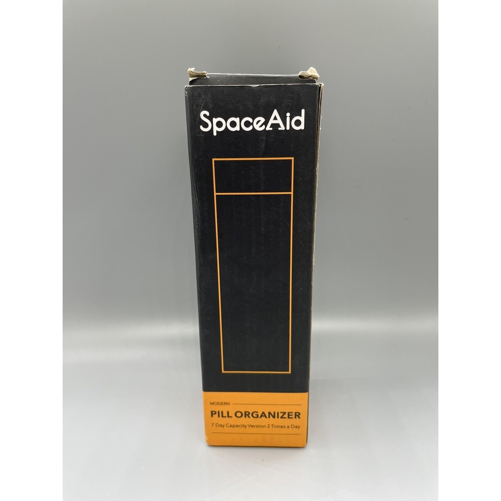 SpaceAid 2 Pack Pill Organizer Box 7 Day Weekly Travel Pill Case Holder open Box